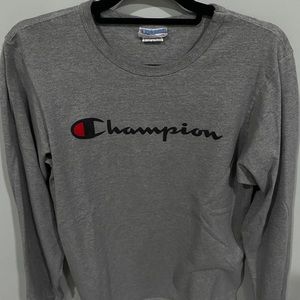 Champion Grey Graphic Long-sleeve